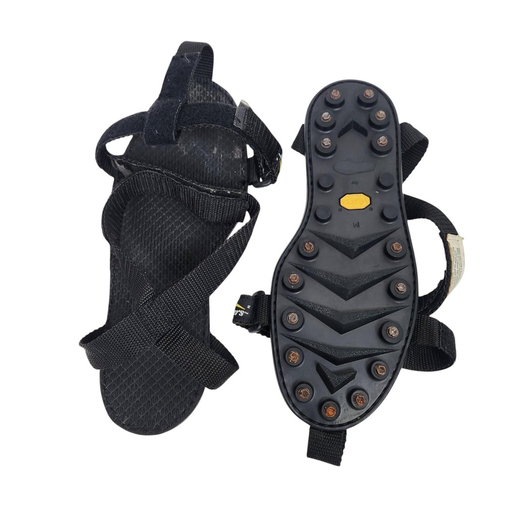 STABILicers Vibram Ice Cleats Black Medium Strap On Snow Boot Traction Reusable